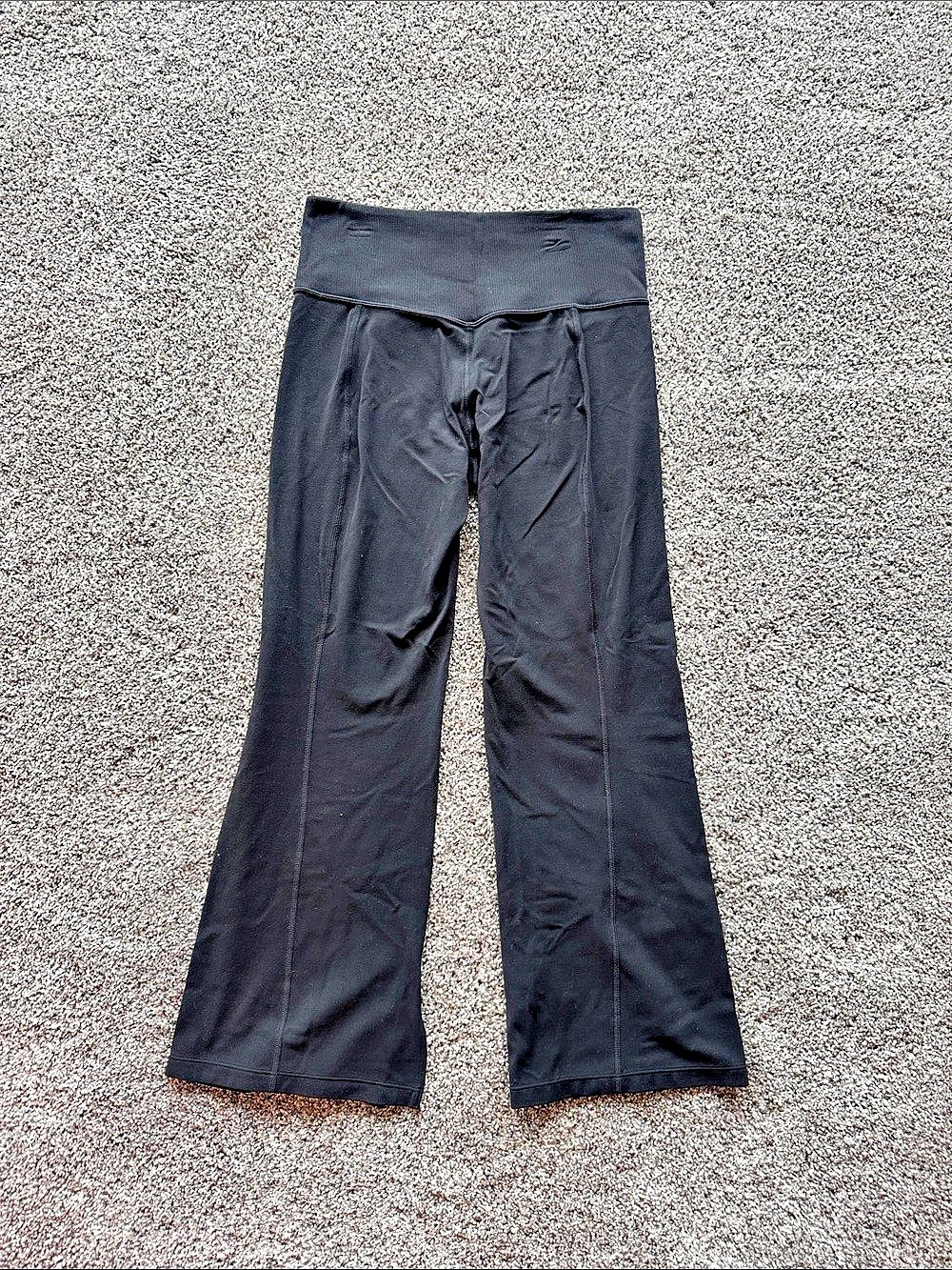 Athleta Studio Flare Pant Black Athletic Pants cropped
